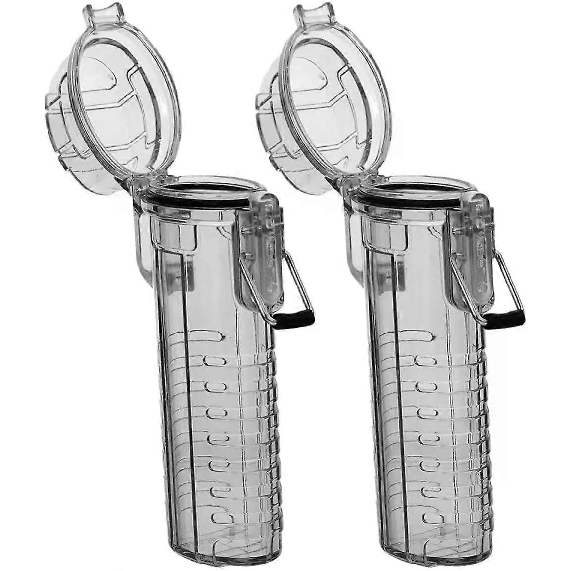 2pcs Plastic Waterproof Lighter Case Holder for Outdoor Activities