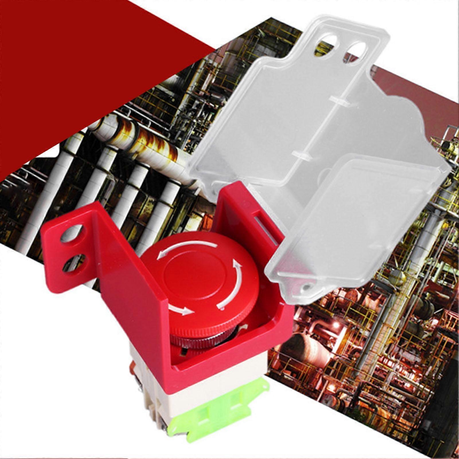 Emergency Stop Button Cover PC Engineering Plastic Push Button Knob Switch Lockout Cover for Industrial Use