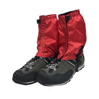 Lightweight Waterproof Snow Gaiters for Hiking Boots Adjustable Breathable Ankle Protection Red