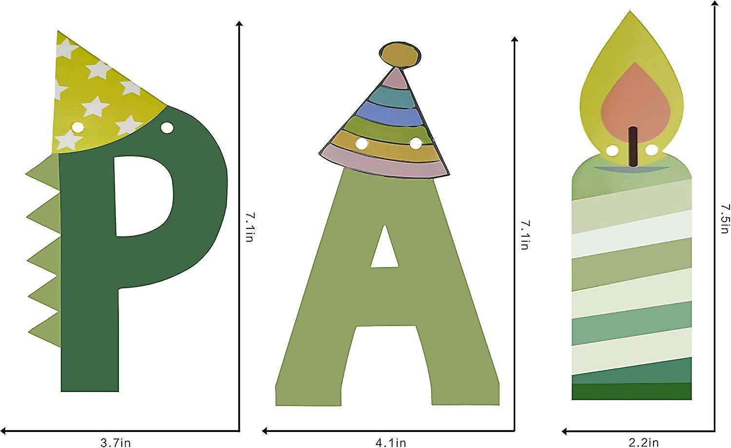 JOYMEMO Dinosaur Happy Birthday Porch Sign Banner - 5.9x1.15 Ft Outdoor/Indoor Decor For Boys' Dinosaur Party - View #3