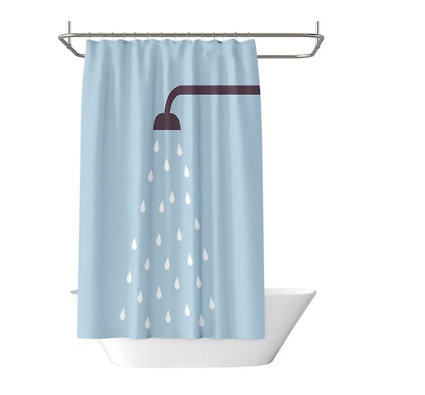 Duschvorhang gefüttert blau wasserdicht schimmelfrei
