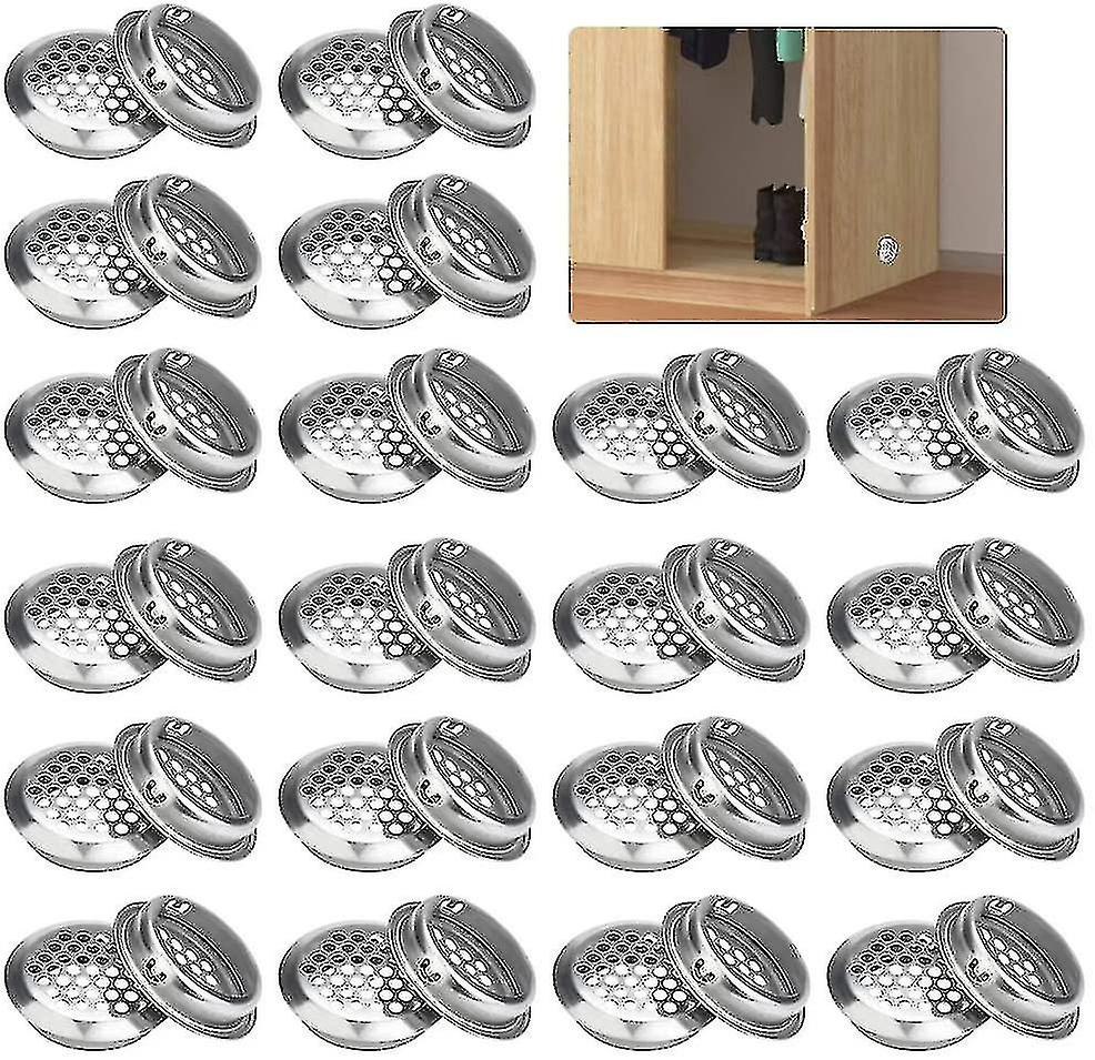 30 Stück Air Vent Loch Edelstahl Belüftungslot Runde Air Vent Louver