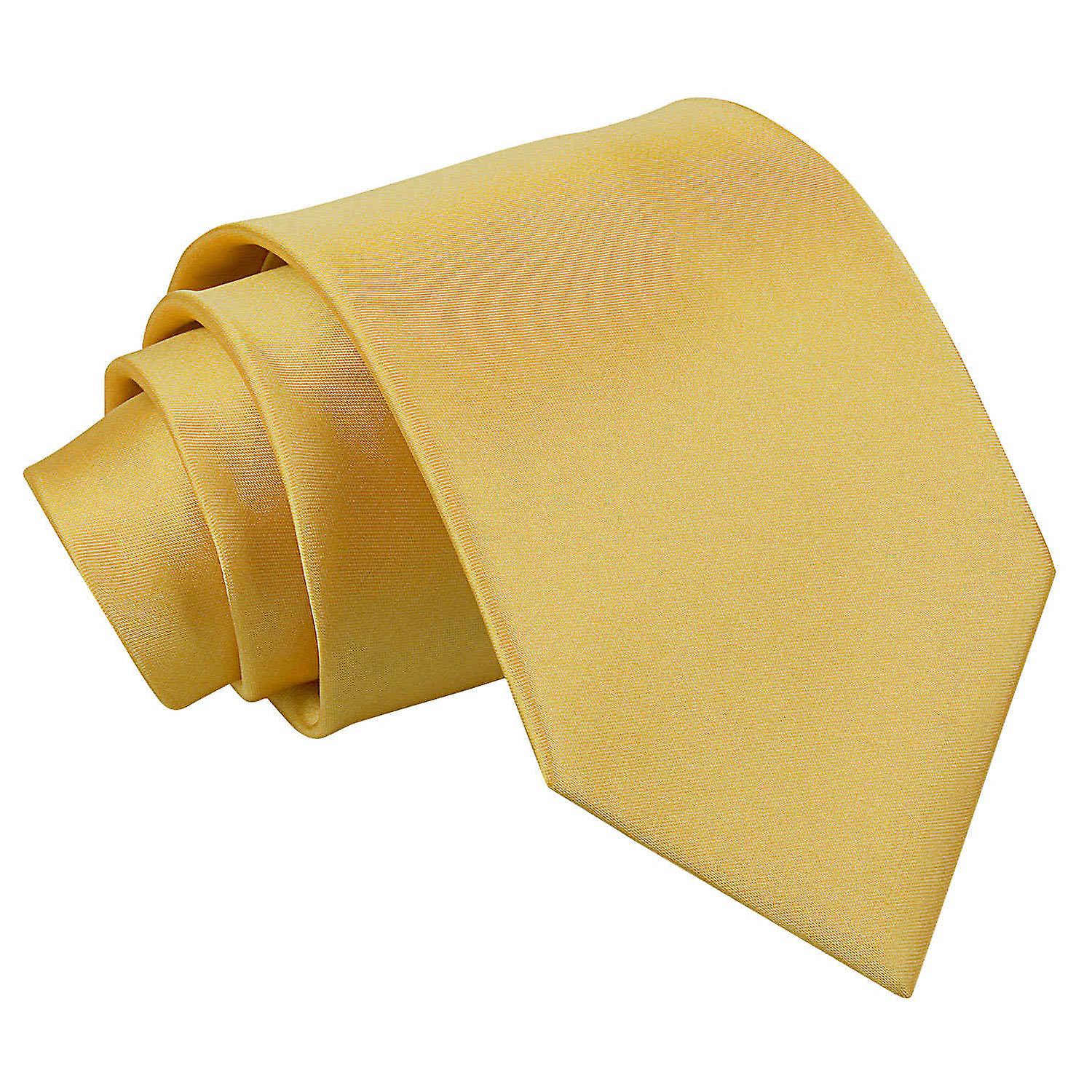 Gold Plain Satin Tie