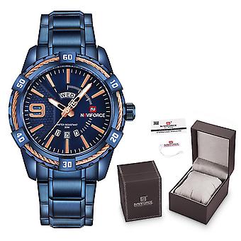 Top Brand Naviforce Fashion Men Watches Waterproof Quartz Wristwatches Male Clock With Box Set For Sale