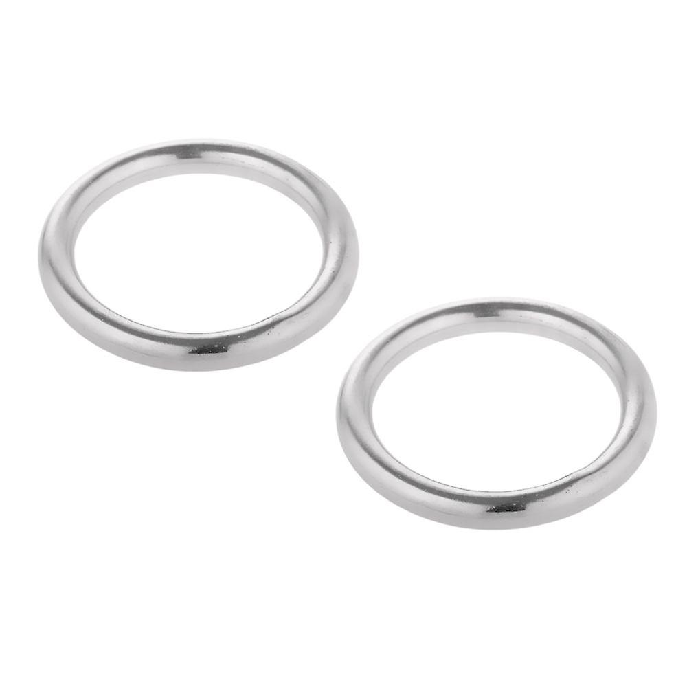 2x Boat Marine 304 rustfrit stål poleret o ring glat svejset 8x70mm