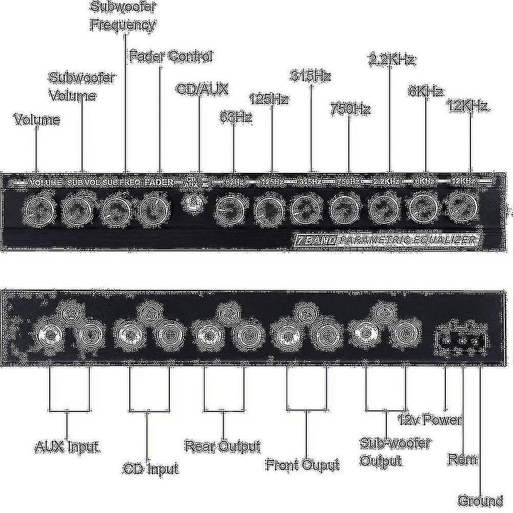7-band Car Audio Equalizer, Adjustable 7 Bands Eq Car Amplifier Graphic Equalizer With Cd/aux Input
