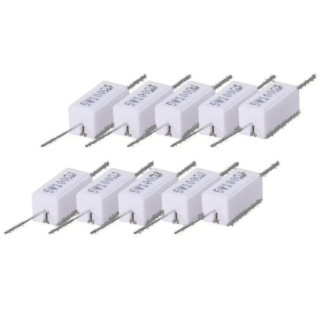 10x Wirewound rezistente ciment ceramic 100 Ohm 5w Watt 5%