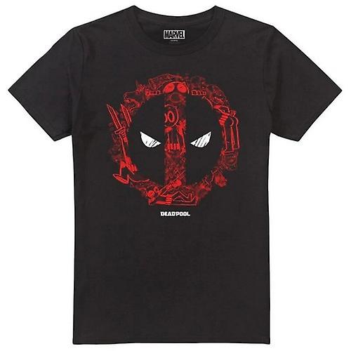 Deadpool Mens Doodle Logo T-Shirt