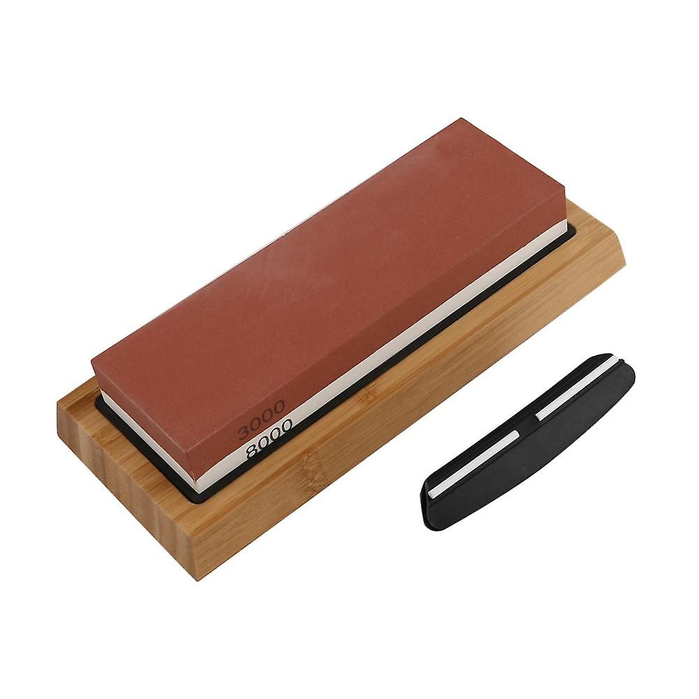 Sharpening Stone 3000 & 8000 Grit - Double Sided Whetstone Set For Knives With Non- Bamboo Base And