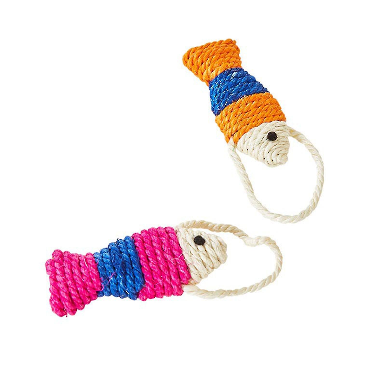 Interactive Fish Shape Cat Scratcher, Sisal Rope, Scratching Board for Cats and Kittens, Indoor