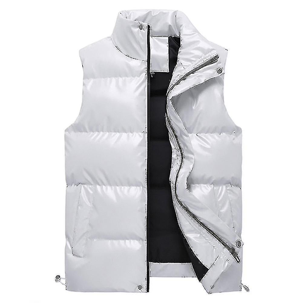 Mens D Collar Padded Shiny Vest_h