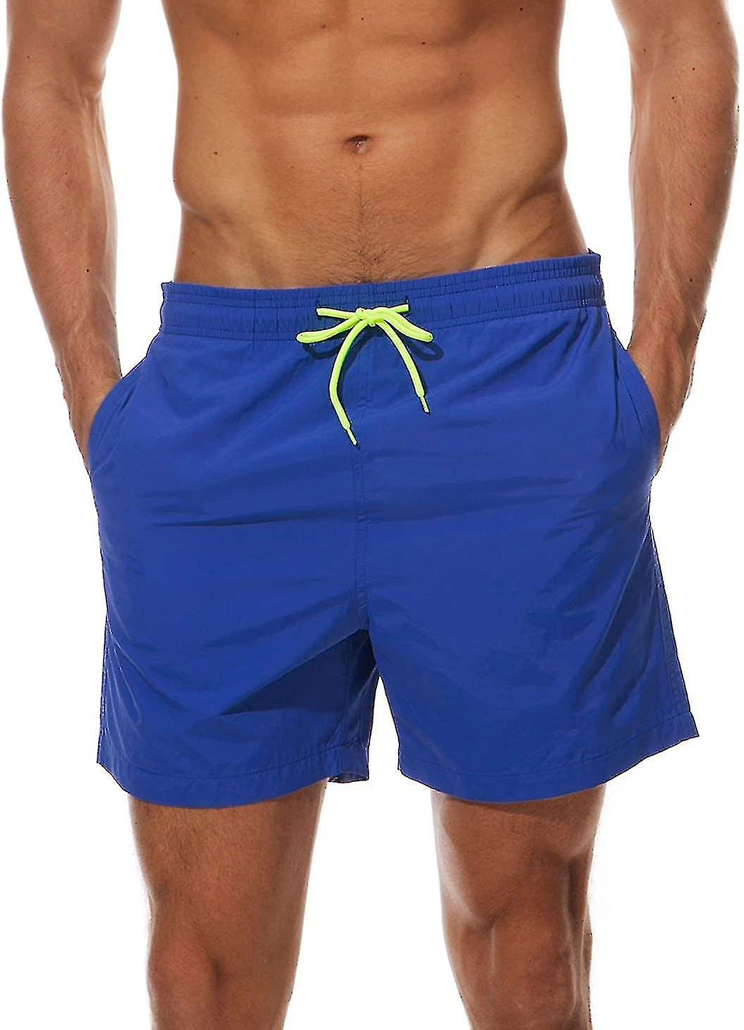 Badbyxor för män Snabbtorkande Meshfoder Badshorts Pojkar Beach Shorts_fs