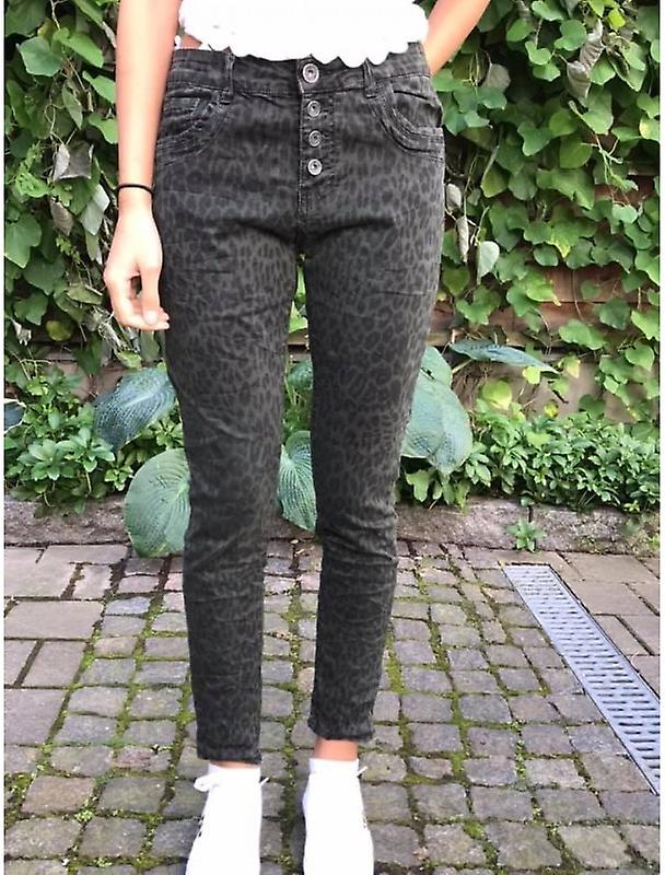 Leopard Jeans Vivanilla Green