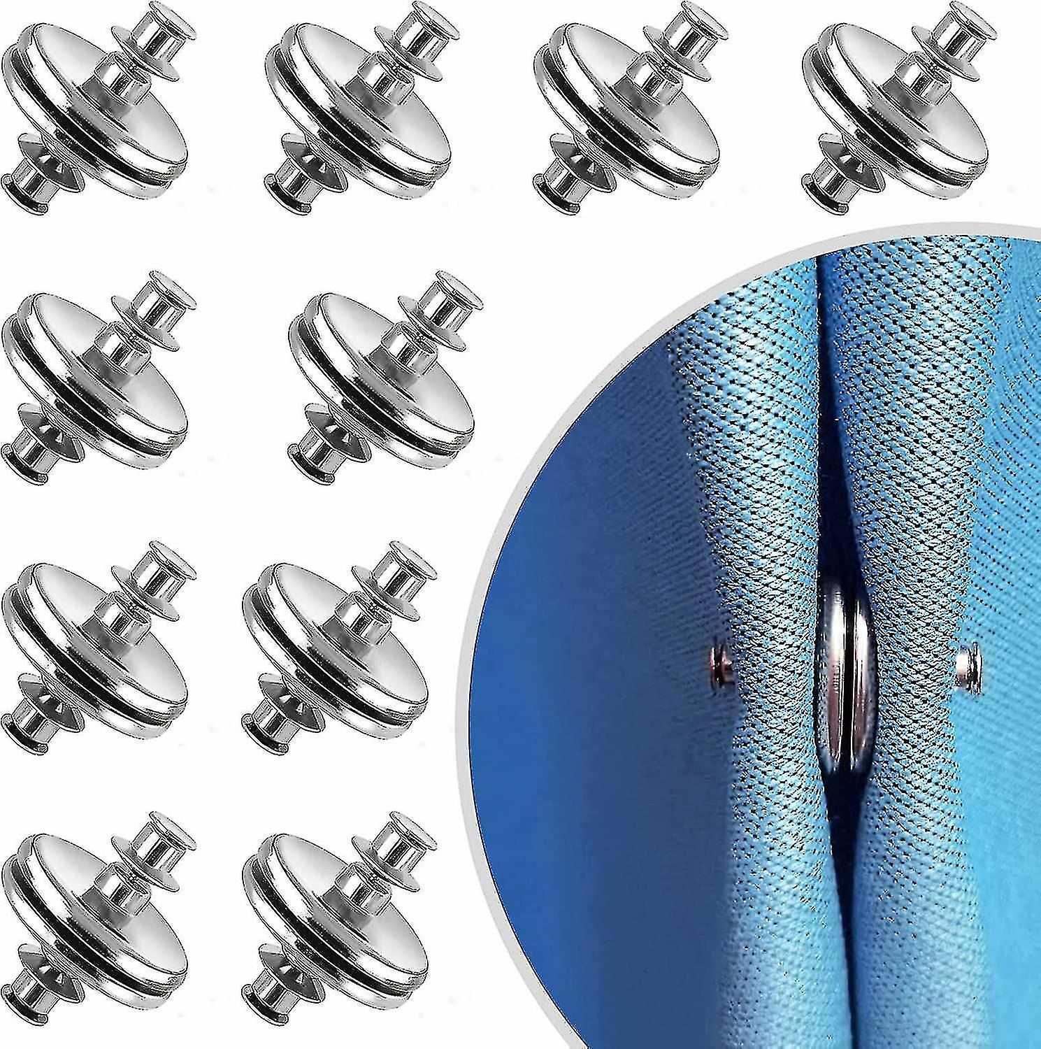 10pcs Curtain Magnets Closure, Curtain Weights Magnets With Back Tack, Prevent Lights From Leaking B