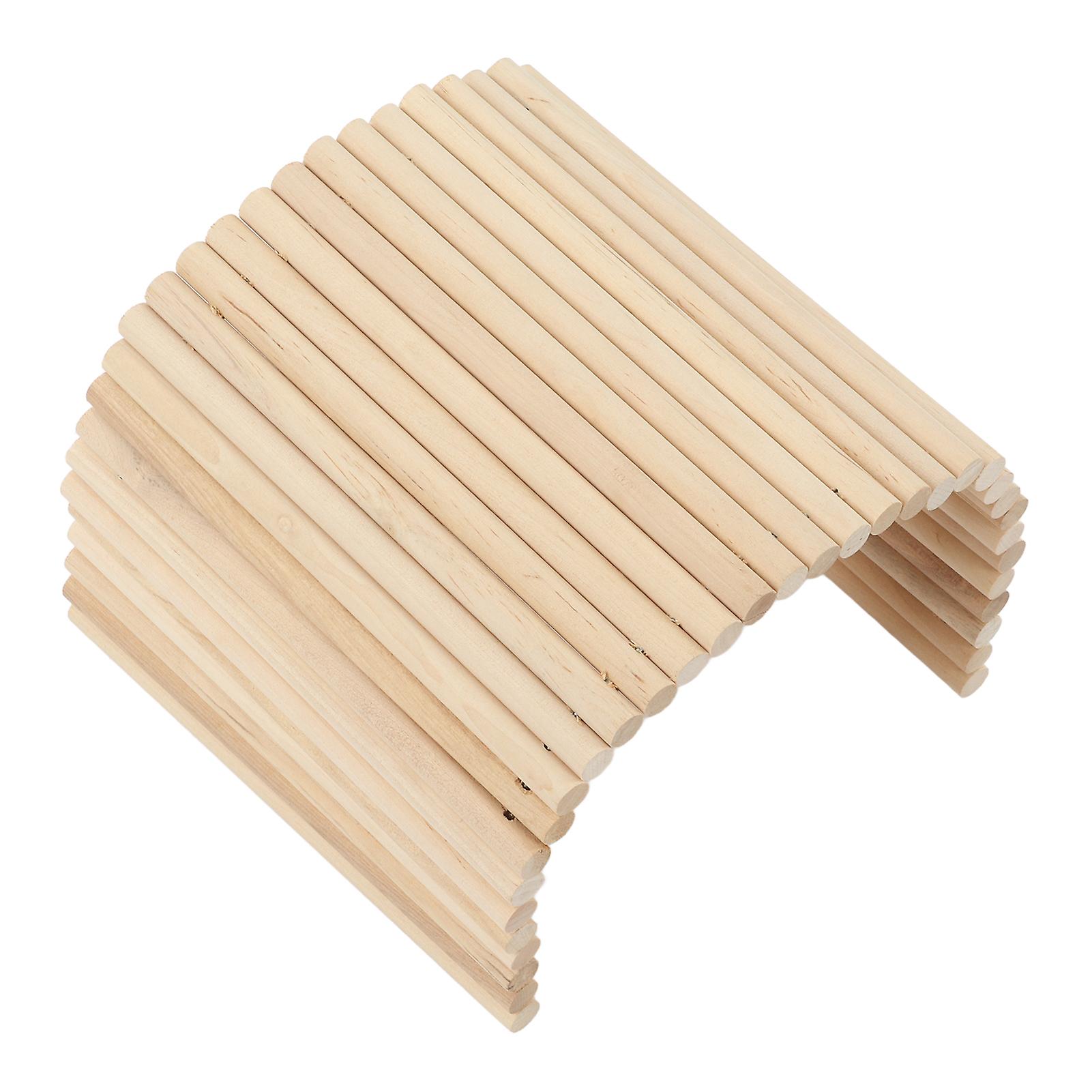 Pont en bois flexible pour hamster, cachette en bois pour cochons d'Inde, furets, hérissons, chinchillas, lapins, 20 x 40 cm