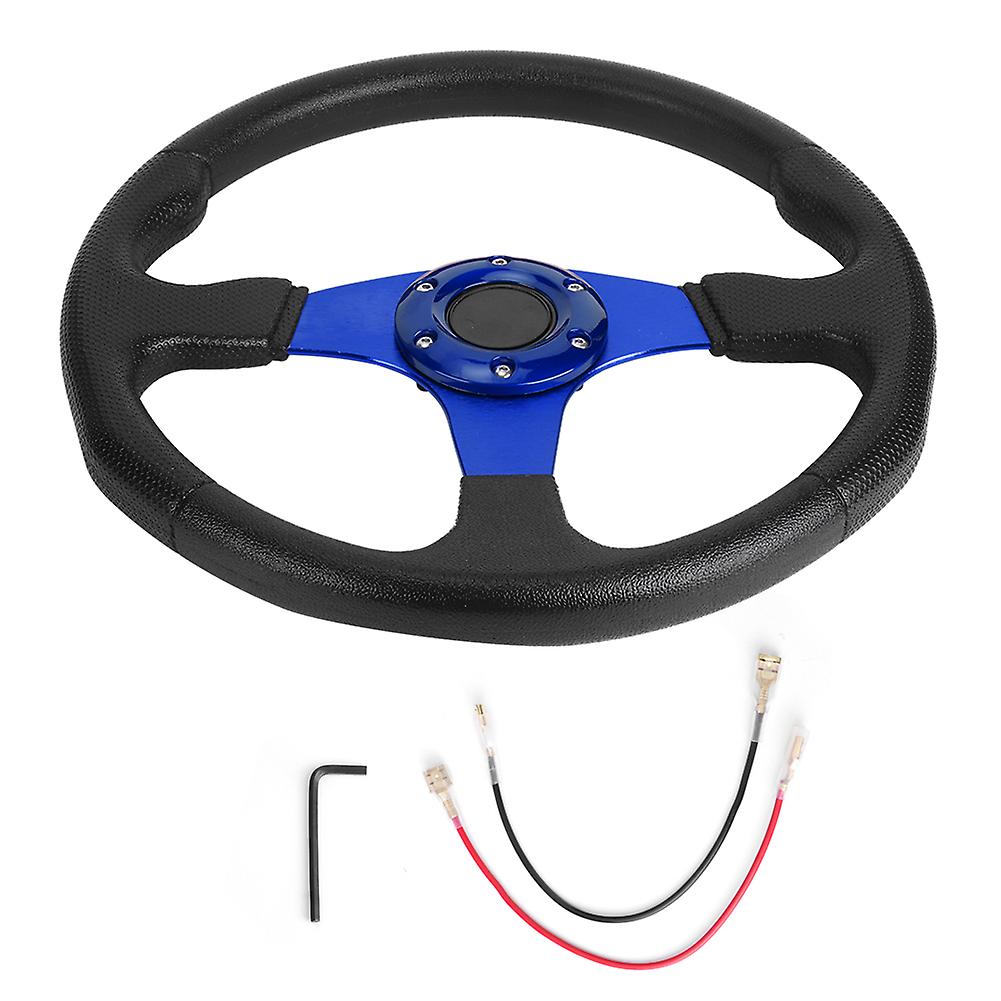 350mm/14inch Racing Sport Τιμόνι Deep Dish 6 Bolts Universal Modified Accessory Μπλε