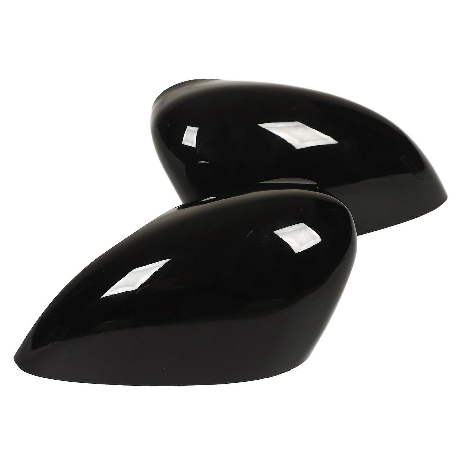Door Side Mirror Caps Gloss Black Rear View Side Mirror Housing Replacement For Ford Fiesta MK7 