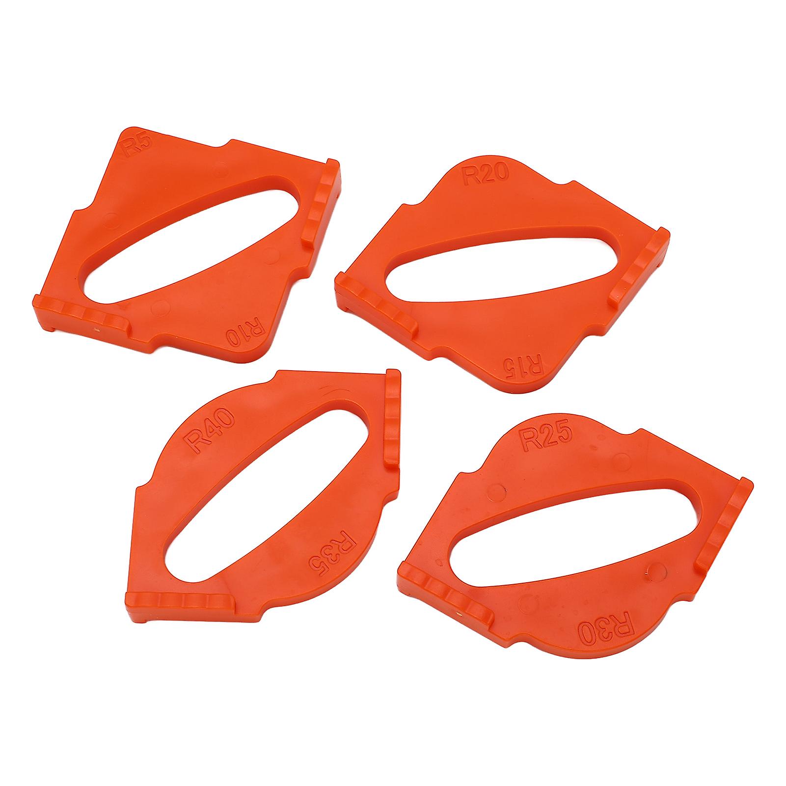 4pcs Radius Jig Router Templates,Corner Radius Routing Template, Quick Locating Template Bits for Woodworking, DIY