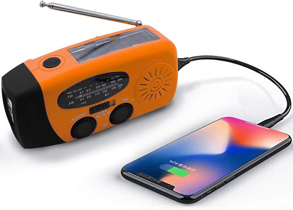 Emergency Radio - Wind-up Emergency Radio - 2000 mAh - Radio with Battery for Emergency Situations - Emergency Kit - Wind-up - Solar - Flashlight