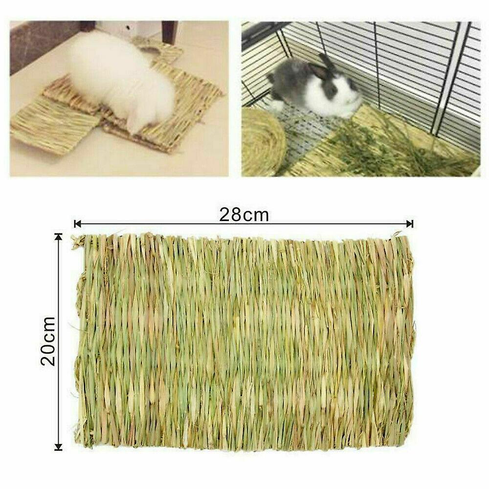 Animal Hamster Grass Chew Mat Breakers Toy Pet Rabbit Rat Guinea Pig House Pad