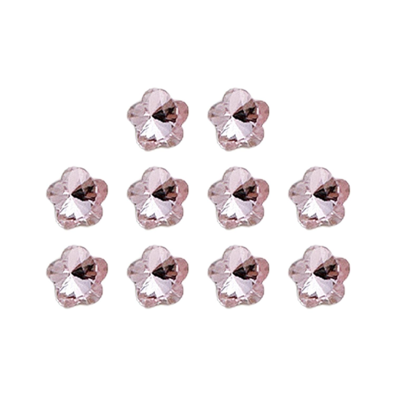 10Pcs Nail Rhinestones Shining Three-dimensional Non-falling Stunning Visual Effect DIY Mini