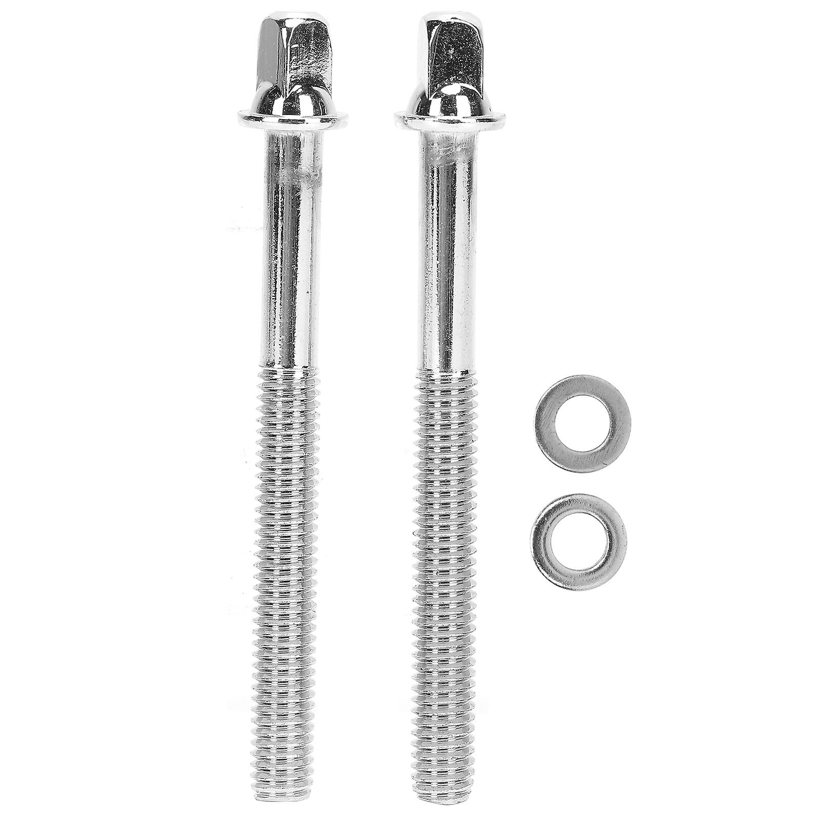 2pcs 70mm Metal Drum Screws Replacement Accessory for Snare and Bass Drum WC905