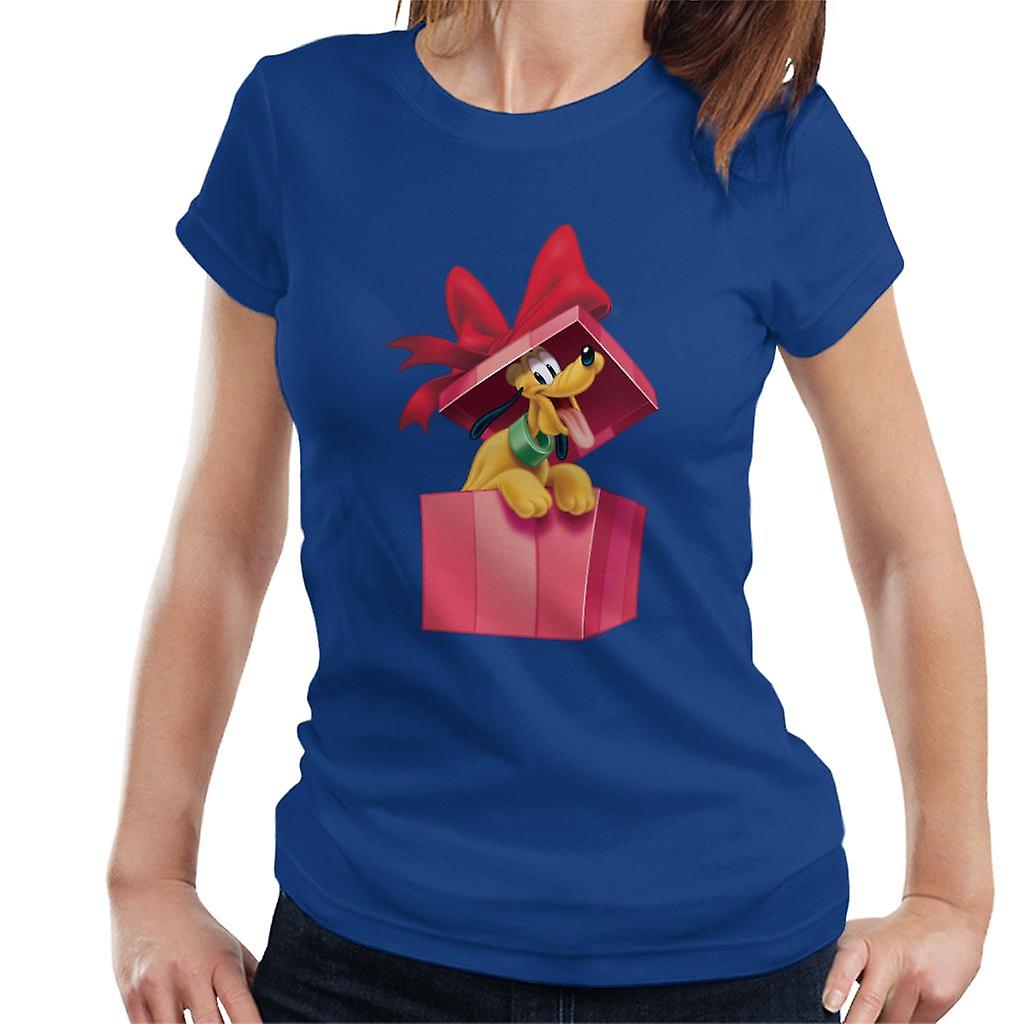 Disney Pluto Christmas Present Women's T-Shirt
