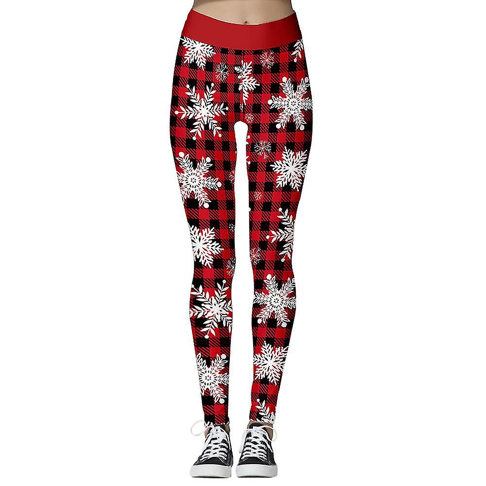 Kvinder Juleleggings Grinch Snowflake Printed Pants
