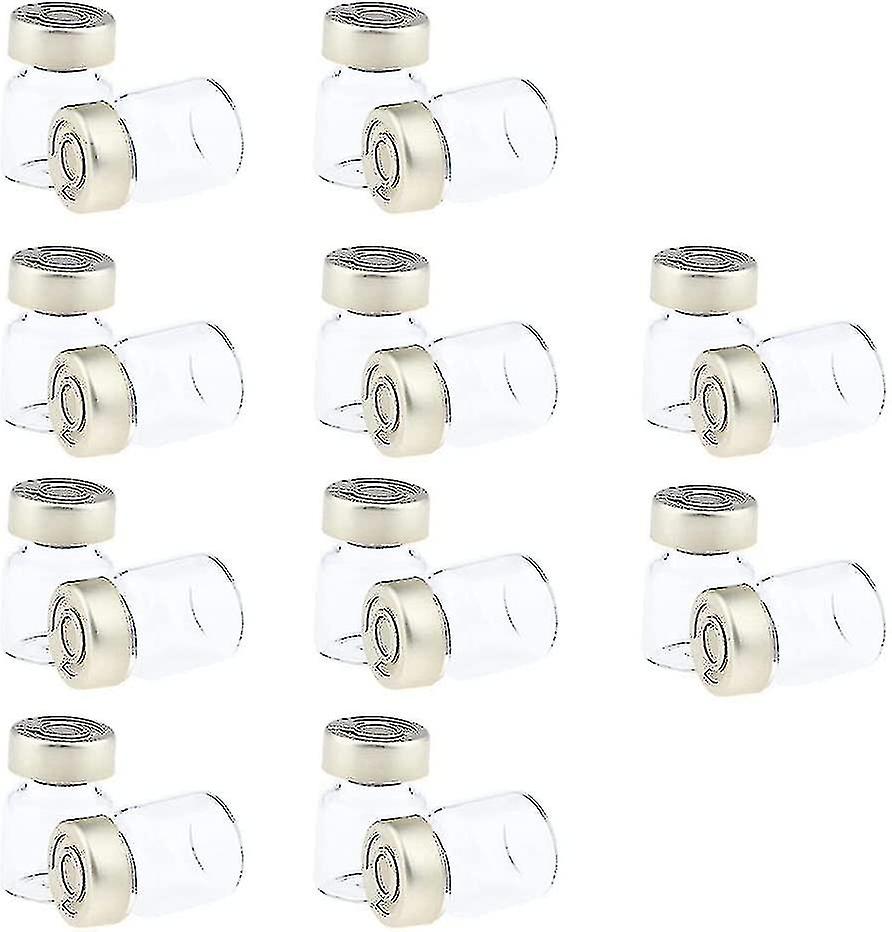 20pcs Empty Sterile Glass Sealed Vial Bottle Liquid Container - Clear, 10ml, Clear, 3ml