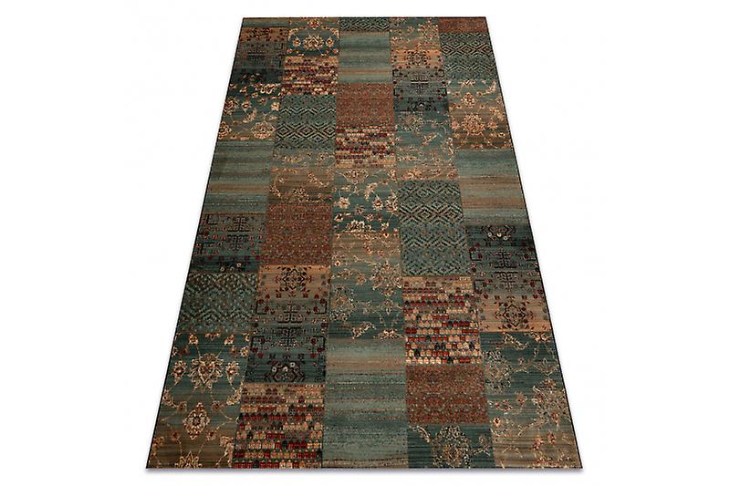 Wool carpet KASHQAI 4327 400 Patchwork green