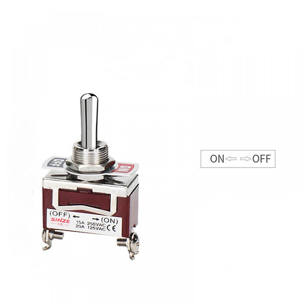 5 Pieces High Performance Copper Rocker Switch, Lever Switch for Boat Auto Truck, 20A 250V 2 Pin Terminal ON/OFF