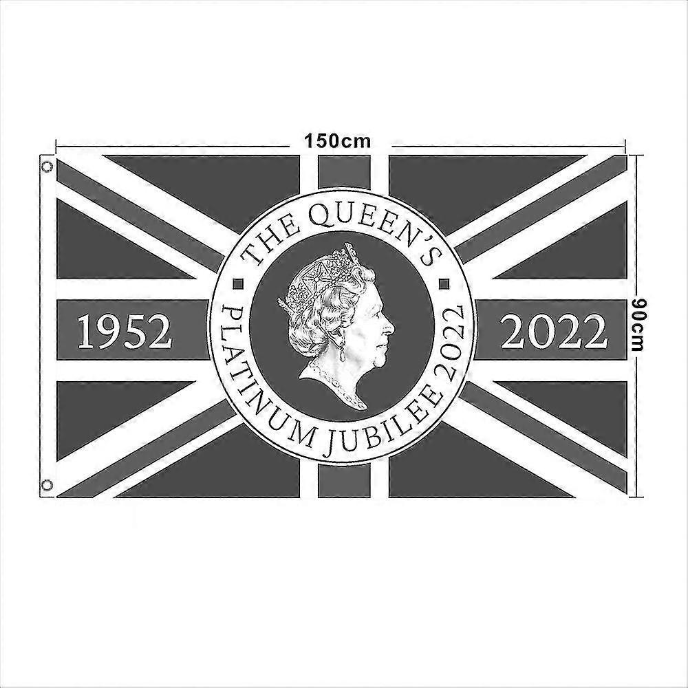 Βασίλισσα Πλατινένιο Ιωβηλαίο Ένωση Jack Σημαίες 5x3ft Ηνωμένο Βασίλειο Κόμμα Decors