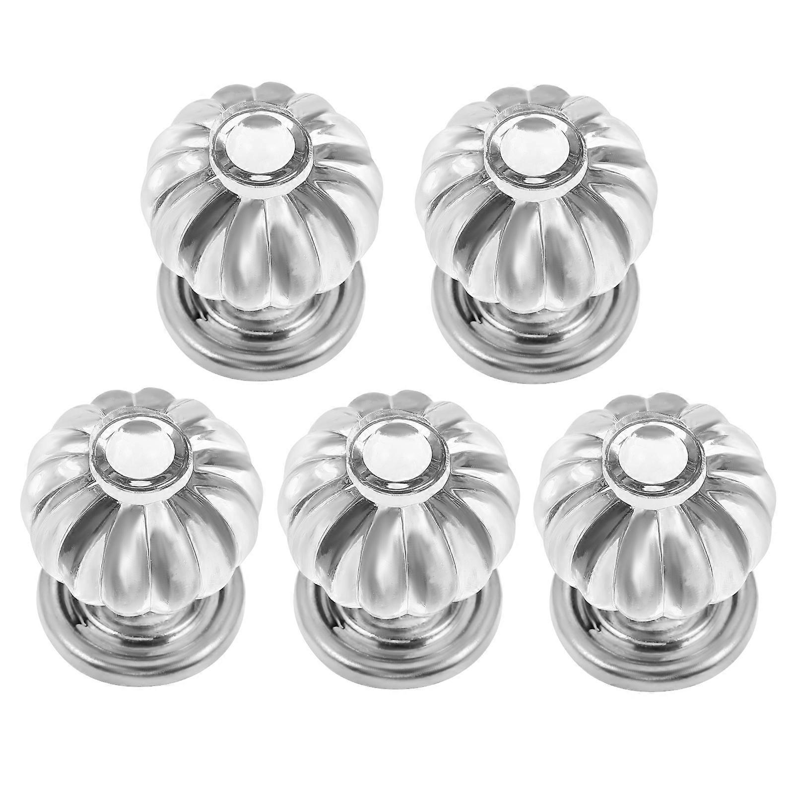 5pcs Crystal Clear Doorknobs Cupboard Cabinet Drawer Door Knobs Pull Handles
