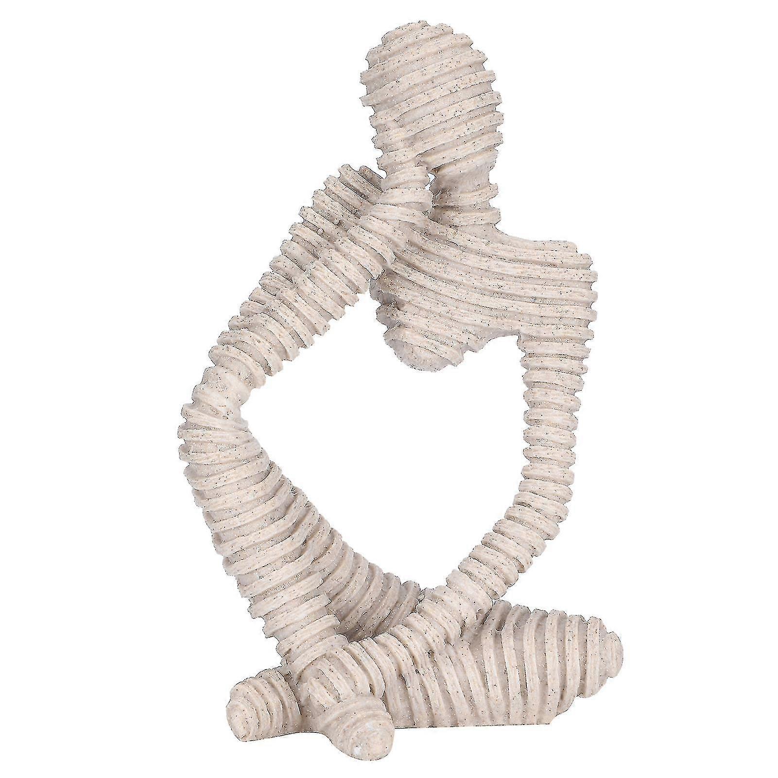 Resin Thinker Sculpture - Collectible Figurine for Home Office Desktop Decor