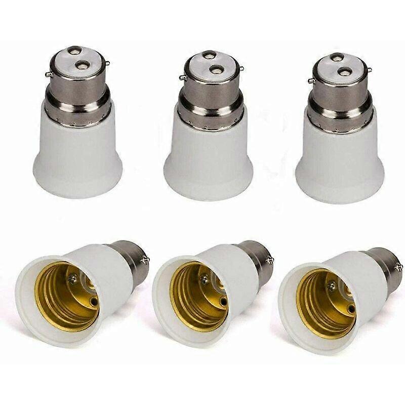 10pcs Adaptateur Convertisseur B22  E27 B22-E27 Blanc