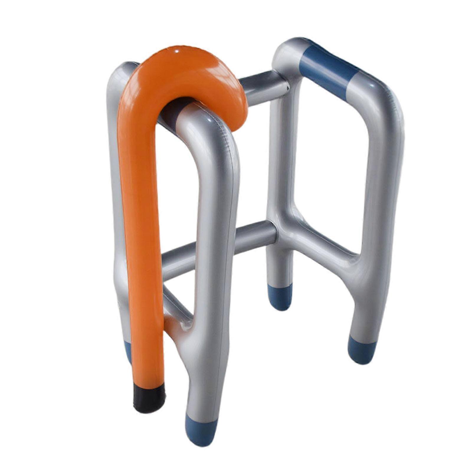 (Package Size: 20*20*5CM, Material: PVC)2pcs Inflatable Walking Aid Crutch Halloween Ghost Disability Handrail Props (Walking Aid Crutch) NO.0152