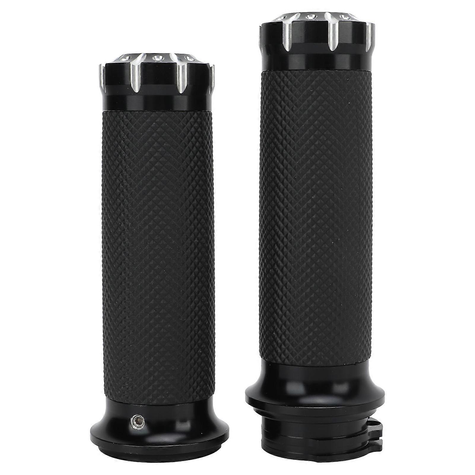 2Pcs / sett 25mm elektronisk gass styret grep aluminiumslegering sklisikker gummi universell for motorsykler sykler