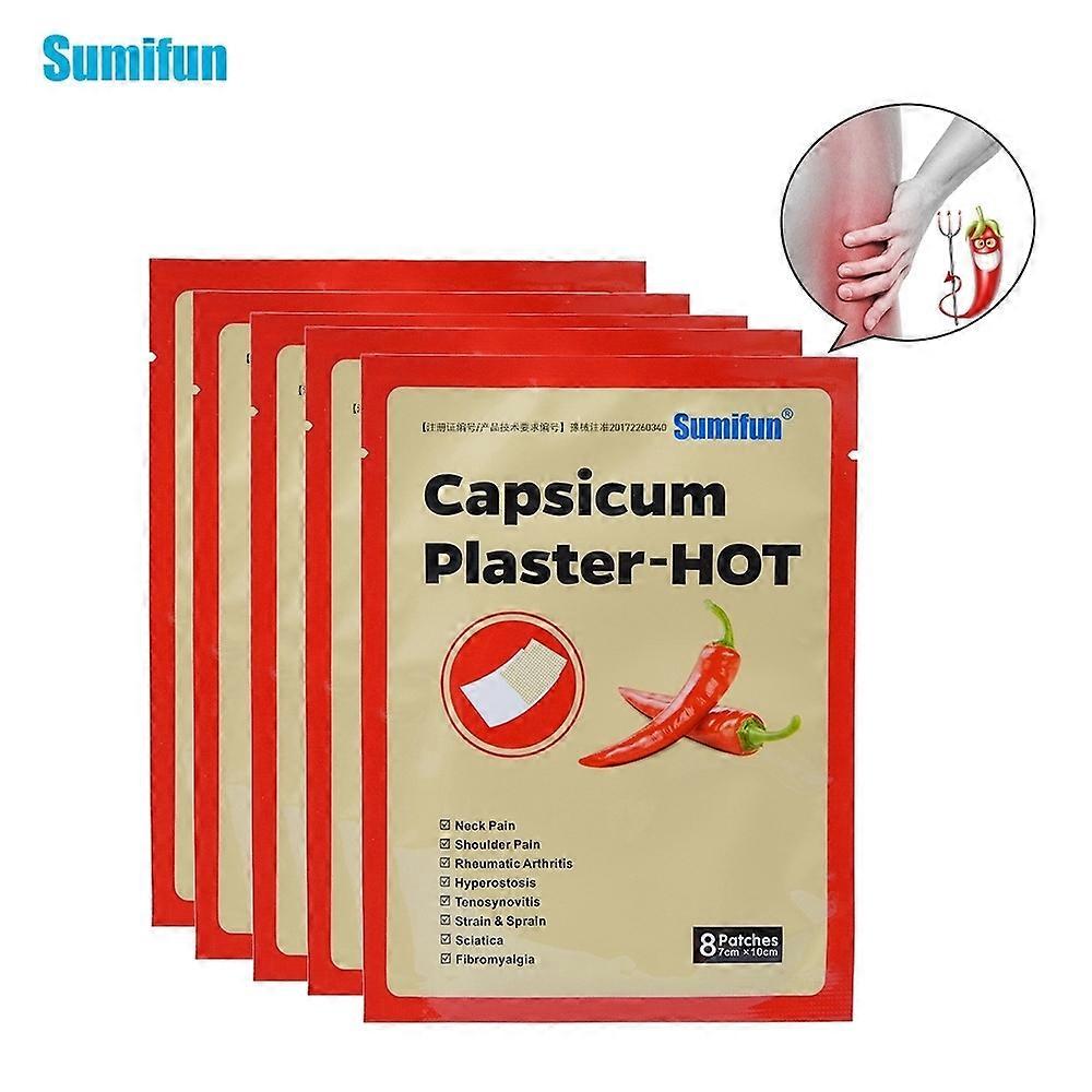 40 Pcs Pain Relieve Patch Chinese Medical Capsicum Patch For Joints Porous Chilli Patch