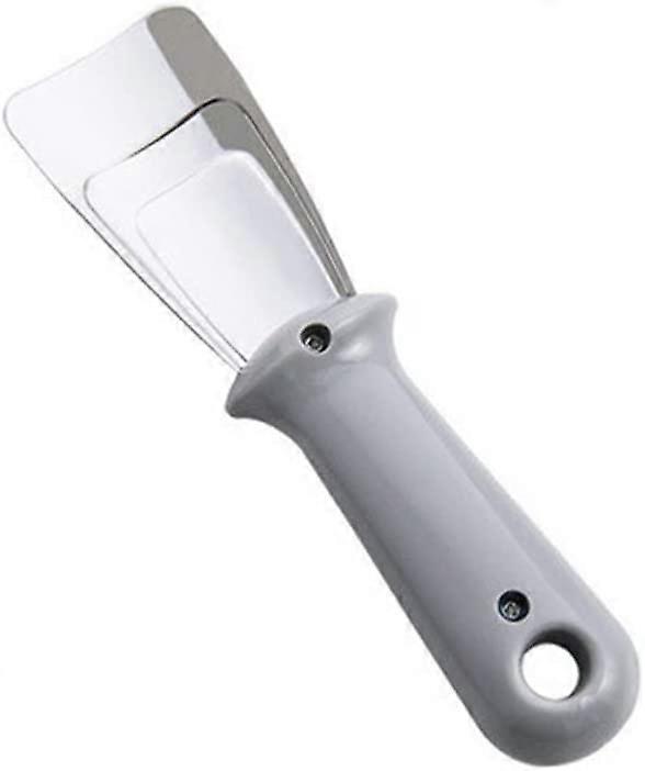 New product,Refrigerator Ice Scraper Freezer Scraper Stainless Steel Small Ice Remove Cleaner with Handle Gray