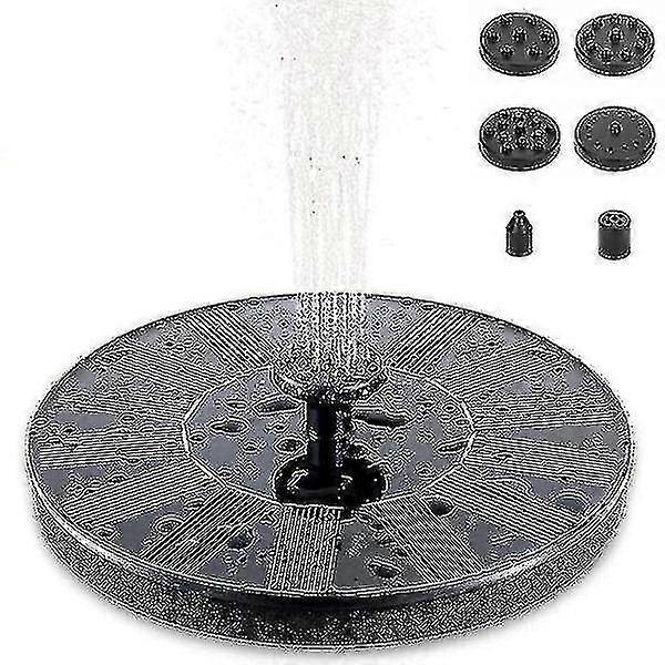 Springvand - Solcellefontæne / Vandfontæne Solcelle - 16 cm sort