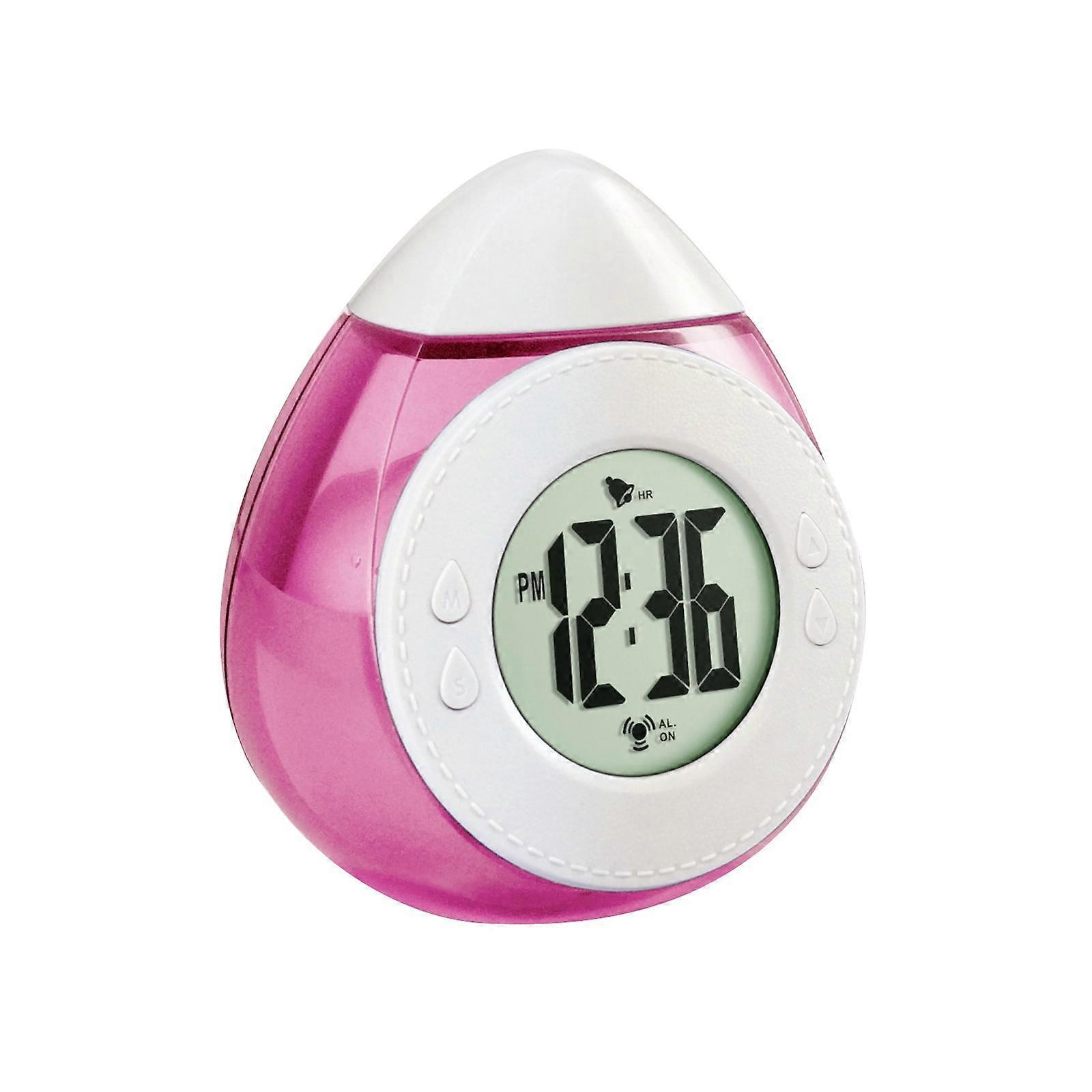 Water Powered Clock Desktop Clock Digital Clock for Table NightStand Bedside red