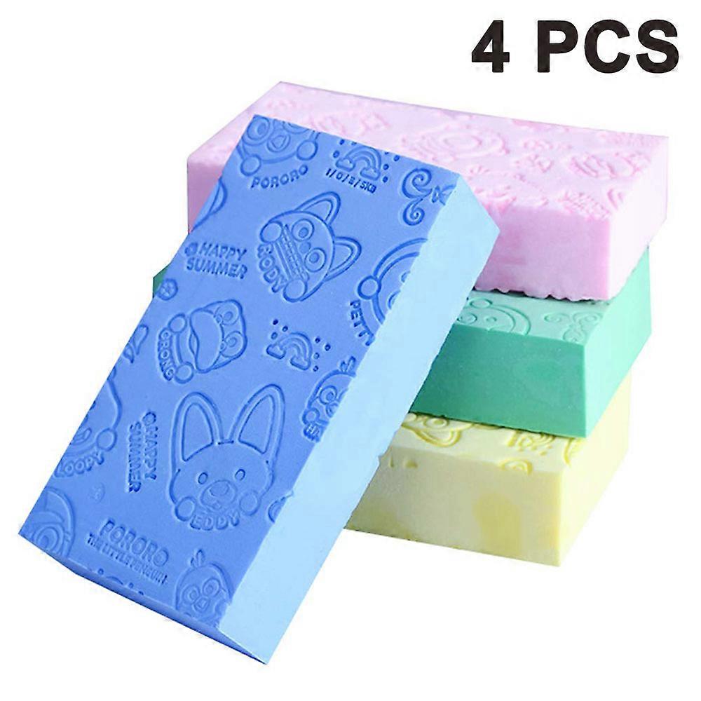 4 Pieces Bathing Sponge Shower Sponge Exfoliating Bathing Sponge Body Cleaning S