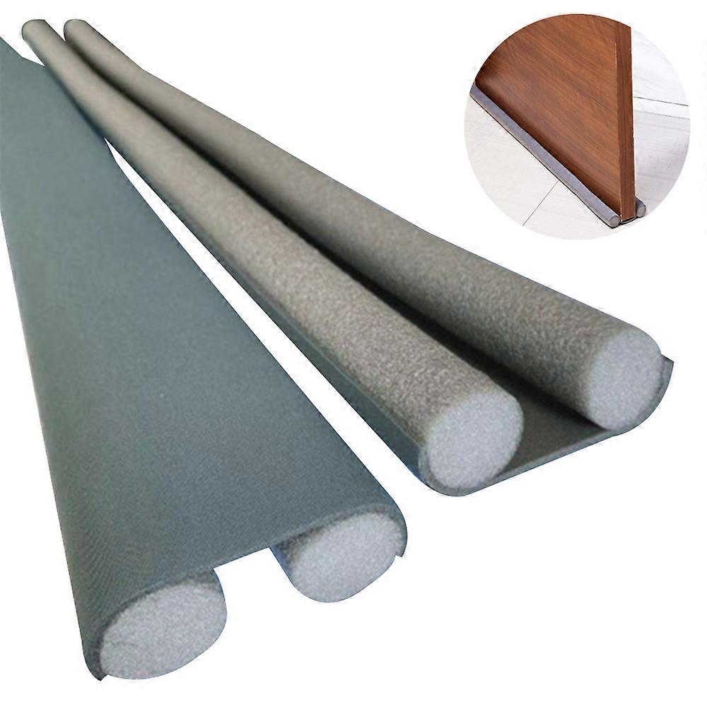 Twin Door Draft Stopper, Under Door Bottom Seal Strip Noise Blocker for Door Insulation and Soundproofing, 95cm Length Adjustable