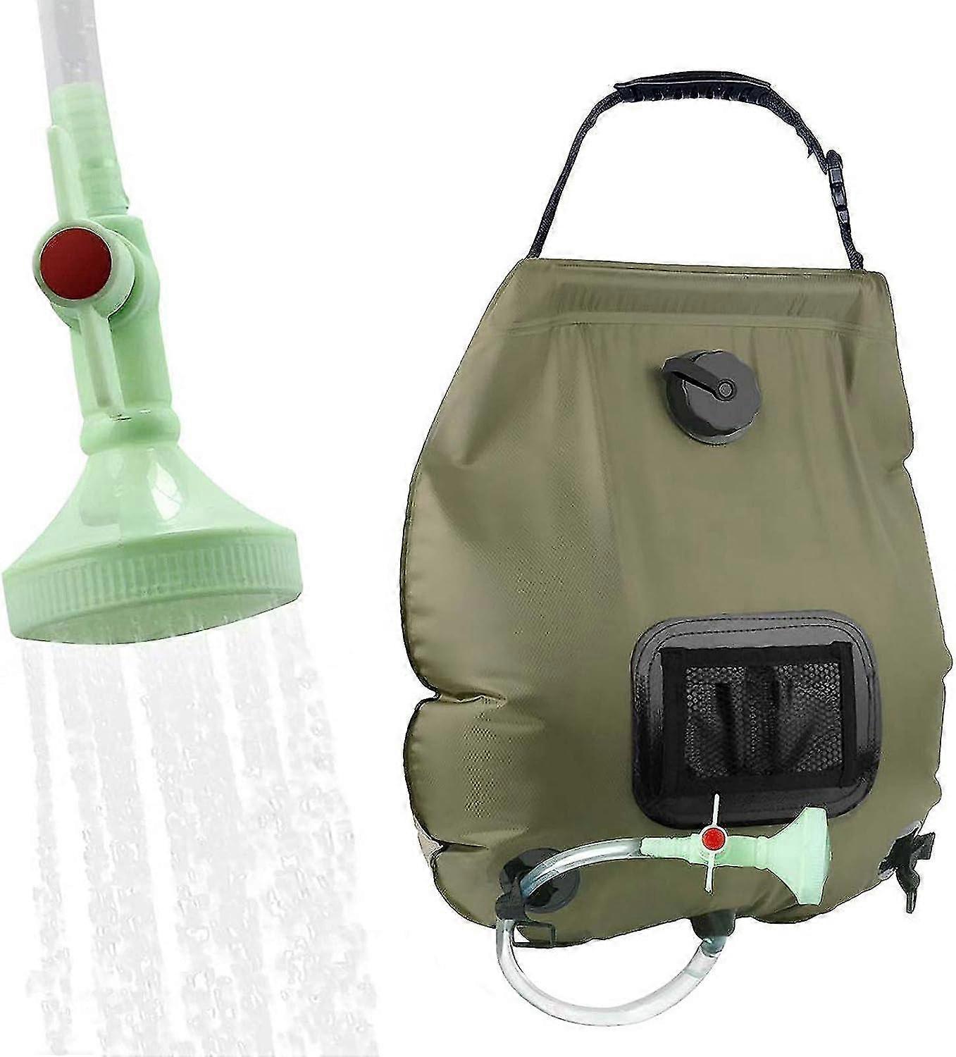 Solar Shower Bag, Solar Heating, With Detachable Hose And Shower Head That Can Be Switched On And Off For Camping, Beach, Swimming