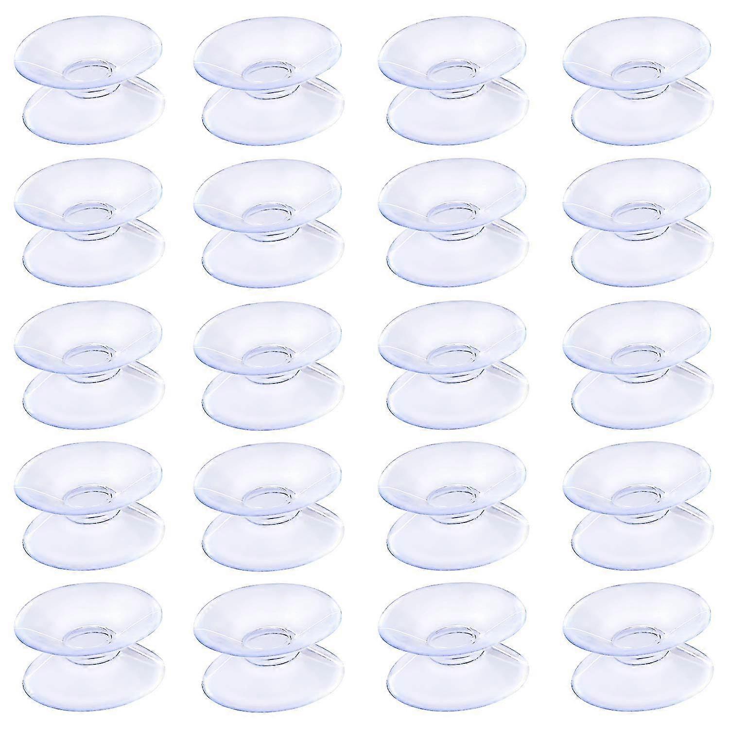 Cm Double Sided Suction Cup Clear Pvc Plastic Pacifier For Glass Table Mirror, Pack Of 20