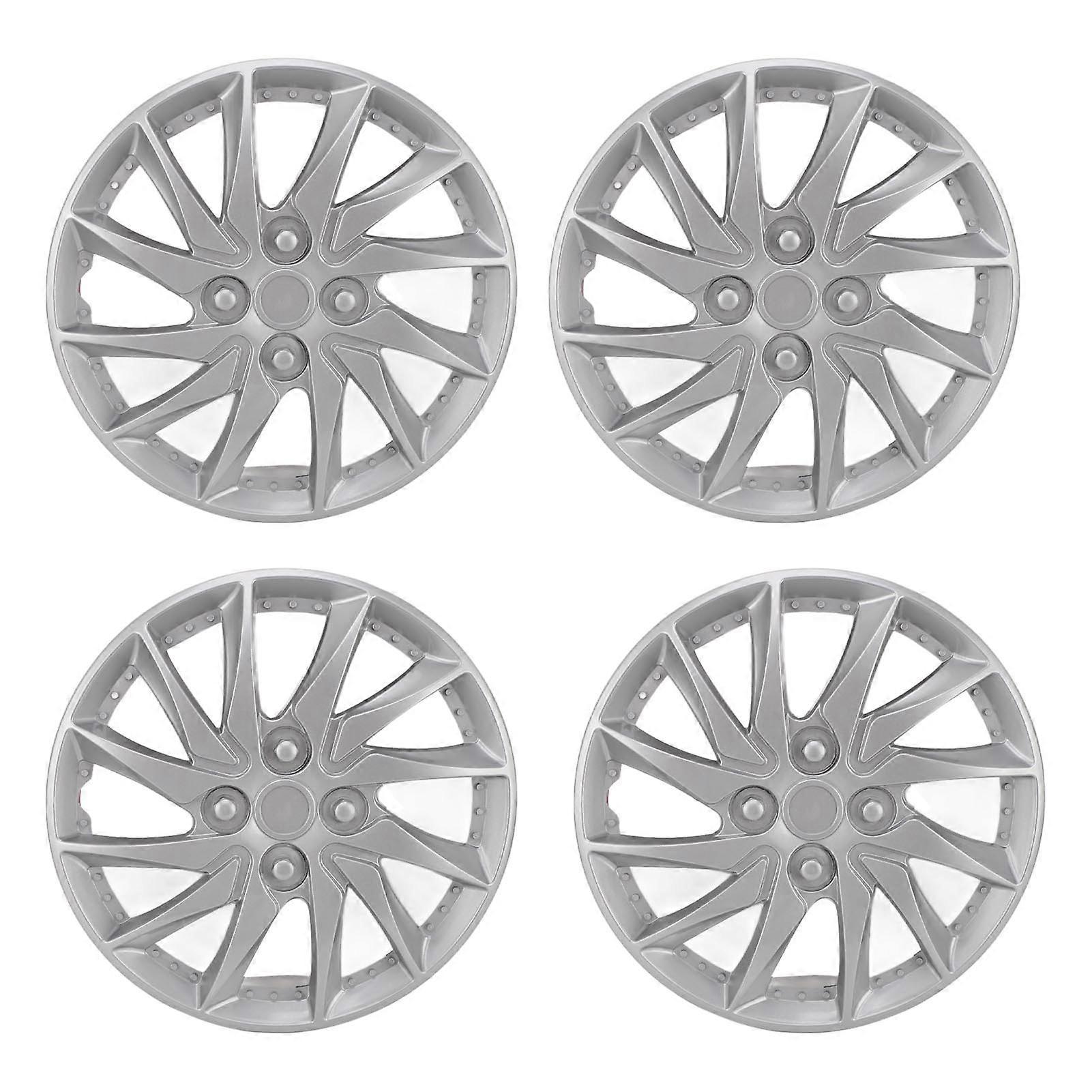 4pcs 14in מכסה רכזת גלגלים הגנה מלאה כיסוי חישוק גלגלים מעולה אוניברסלי למכוניות משאיות טנדרים