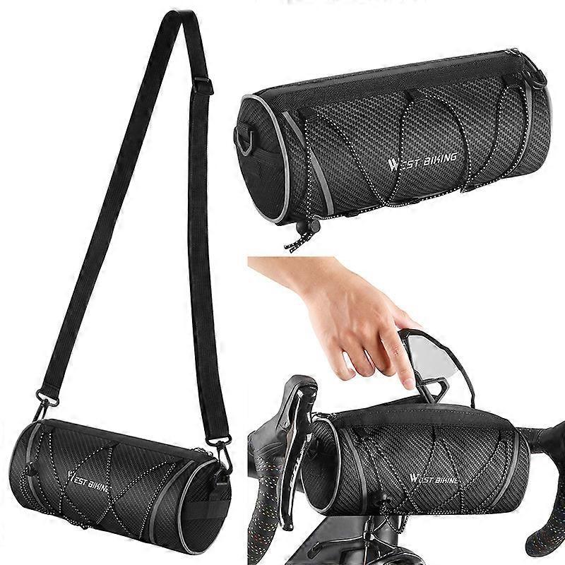 2L Bicycle Frame Pannier Large Capacity Mountain Bike Front Multi-pockets Portable Shoulder Bag For Outdoot Cycg