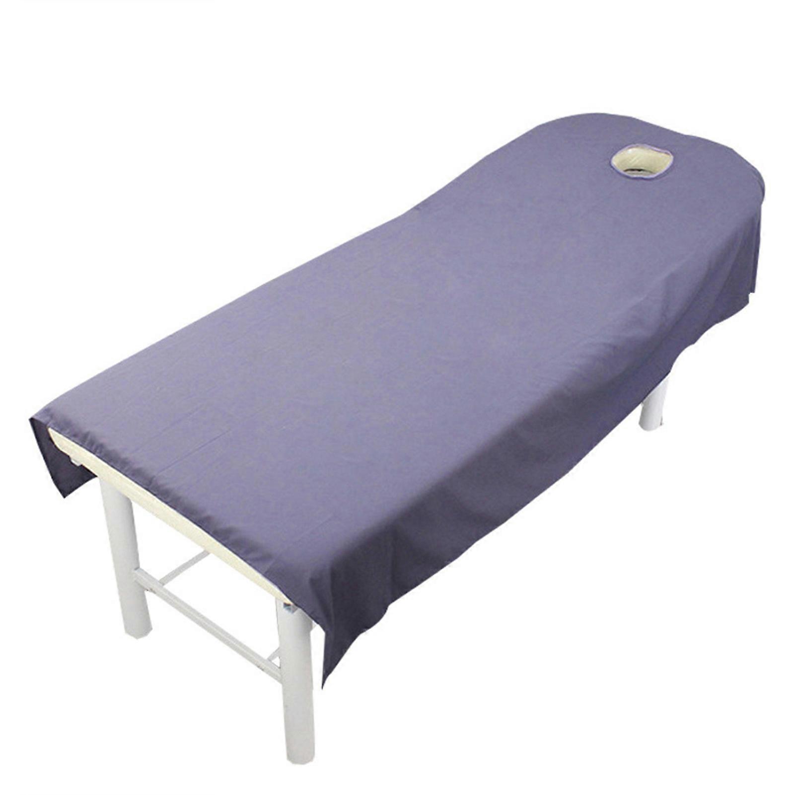 Lençol de mesa de massagem com furo de rosto lavável capa de mesa de massagem reutilizável para salão de beleza cor sólida nova
