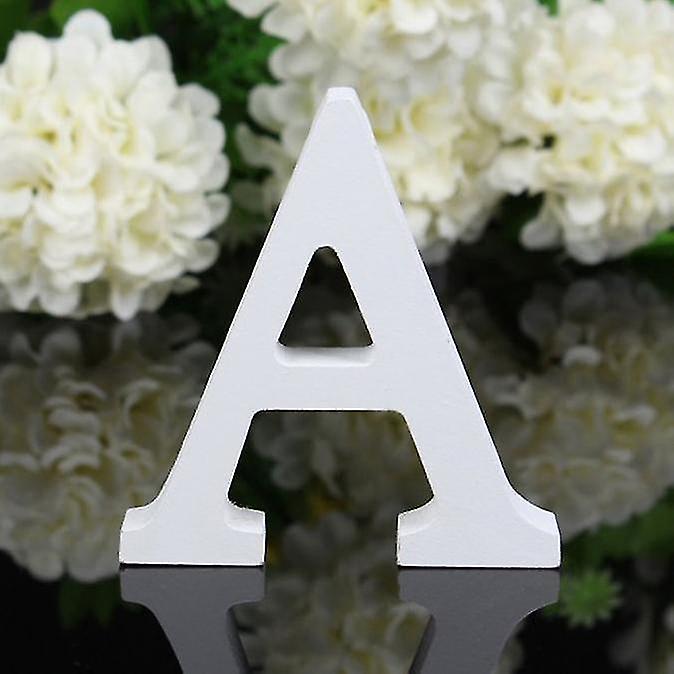 Numéros de maison Lettres 1pc Lettres en bois autoportantes Alphabet blanc pour mariage / fête d’anniversaire