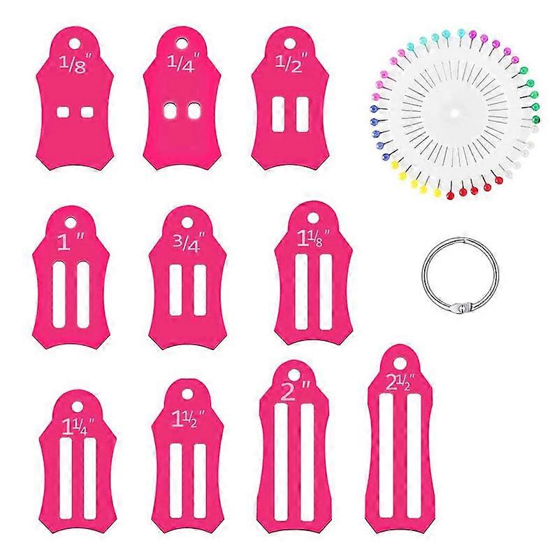 Jelly Roll Sasher Tool 10 Pcs Multi-Sizes Sasher Tool for Quilting Folding Fabric Tape Maker Storag